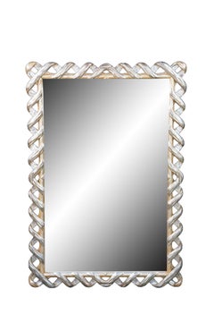 Eichholtz Casone Italian Renaissance Metallic Lattice Ribbon Rope Twist Mirror 4