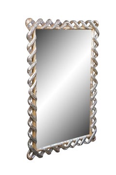 Eichholtz Casone Italian Renaissance Metallic Lattice Ribbon Rope Twist Mirror 4
