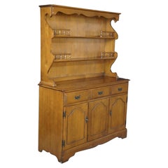Nathan Hale Maple Early American Colonial Revival China Cabinet Hutch 67"