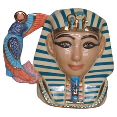 Signed Royal Doulton Egyptian Pharaoh Tutankhamun Toby Character Jug D7127 5"