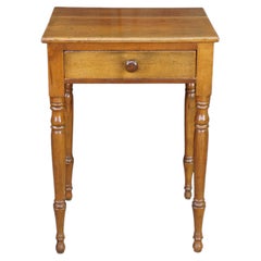 Antique 19th C. Early American Primitive Cherry Side Accent Table Nightstand 29"