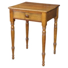 Antique 19th C. Early American Primitive Cherry Side Accent Table Nightstand 29"