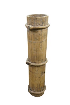 3 Antique Tibetan Wood Yak Butter Churn Buckets
