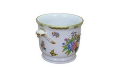 Herend Porcelain Queen Victoria 7214 Cachepot Vase Bowl Pot Jardiniere 7"