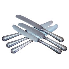 6 Vintage Gorham Fairfax Sterling Silver Handle Stainless Steel Blade Knives
