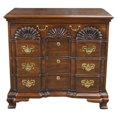 Harden Georgian Chippendale Style Cherry Goddard Block Front Chest of Drawers