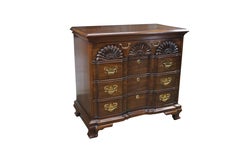 Harden Georgian Chippendale Style Cherry Goddard Block Front Chest of Drawers