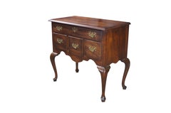 Vintage Queen Anne Chippendale Style Cherry Lowboy Chest Console Hall Table