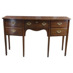 Vintage Harden Furniture Solid Cherry Federal Style Bowfront Buffet Sideboard