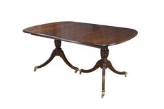 Vintage Harden Furniture Solid Cherry English Regency Duncan Phyfe Dining Table