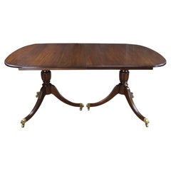 Vintage Harden Furniture Solid Cherry English Regency Duncan Phyfe Dining Table