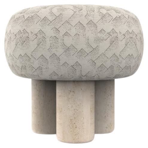 Hygge Puff Designed by Saccal Design House Brink Graphite Ivory Travertine