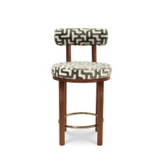 Collector Modern Moca Bar Chair walnut and cassamance bryce – Cby Studio Rig