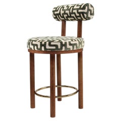 Collector Modern Moca Bar Chair walnut and cassamance bryce – Cby Studio Rig