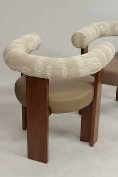 Collector Modern Cassette Chair in Smoked Oak and two diferent fabrics