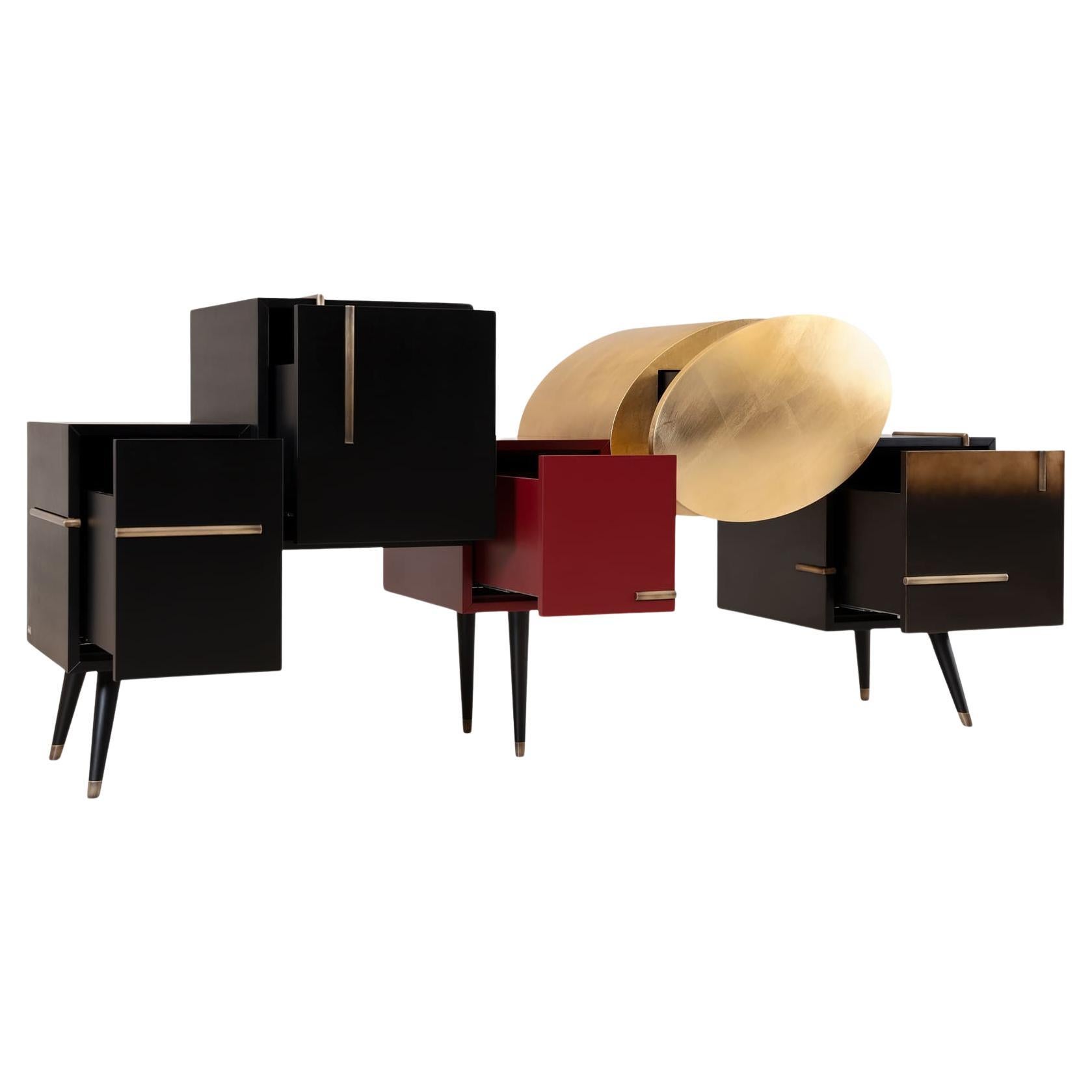 black gloss sideboard