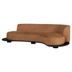 Contemporary Galapinhos Sofa, Velvet Leather, Handmade in Portugal by Greenapple