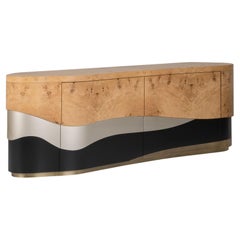 Contemporary Sistelo Sideboard, Eiche Roots, Messing, Handgefertigt in Portugal von Greenapple