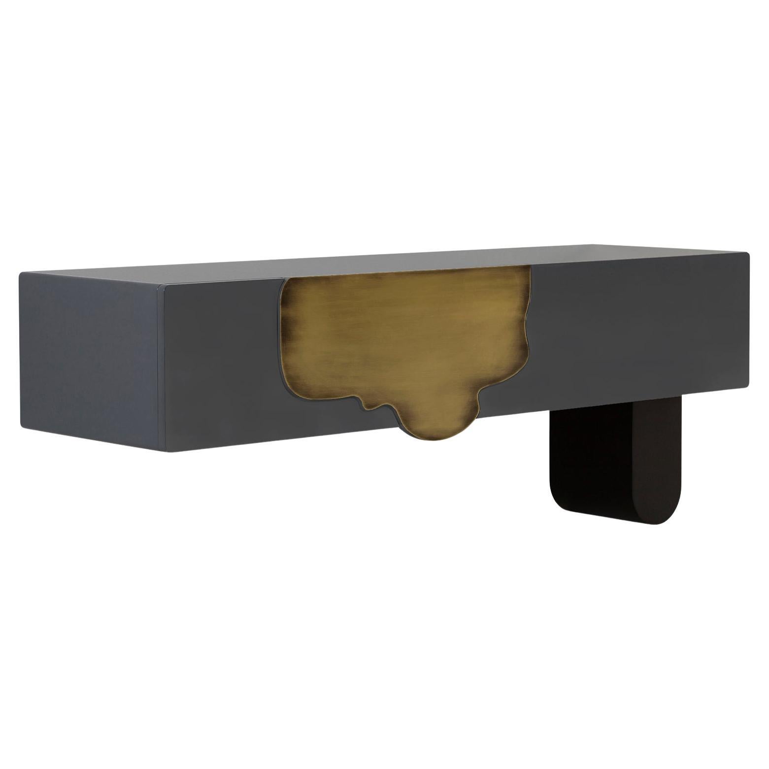 Modern Alma Console Table, Brass, Handmade in Portugal by Greenapple For Sale