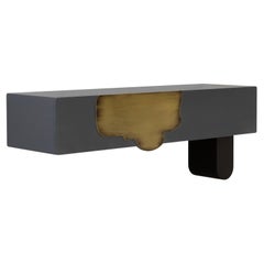Mesa consola moderna Alma, latón, hecha a mano en Portugal by Greenapple