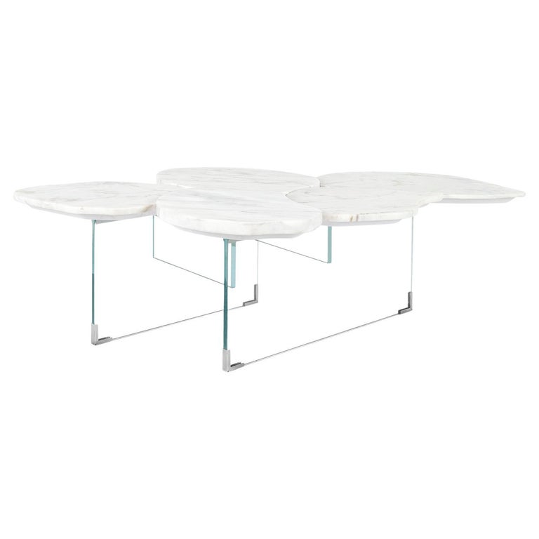 Greenapple Coffee Table, Infinity Coffee Table, Marble Top, Handmade in Portugal For Sale