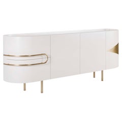 21st Century Modern Olival Sideboard Calacatta Marble Handcrafted by Greenapple