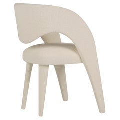 Modern Laurence Dining Chairs, Dedar Bouclé, Handmade in Portugal by Greenapple