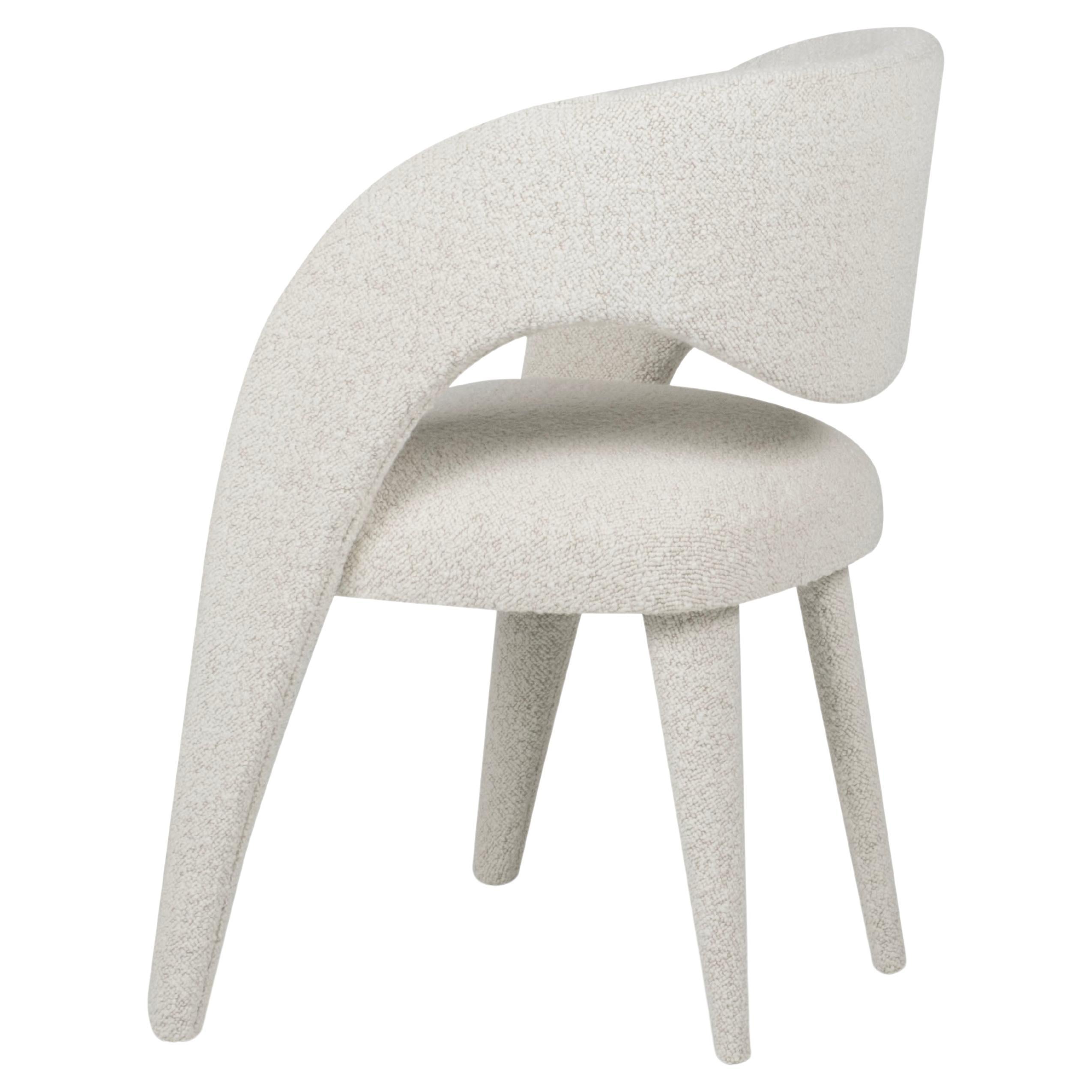 Modern Laurence Dining Chairs, DEDAR Bouclé, Handmade in Portugal by Greenapple For Sale