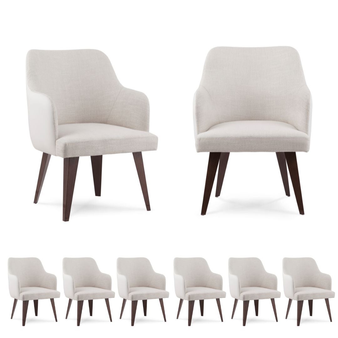Modern Margot Leather Dining Chairs Set/6, Handmade in Portugal by Greenapple