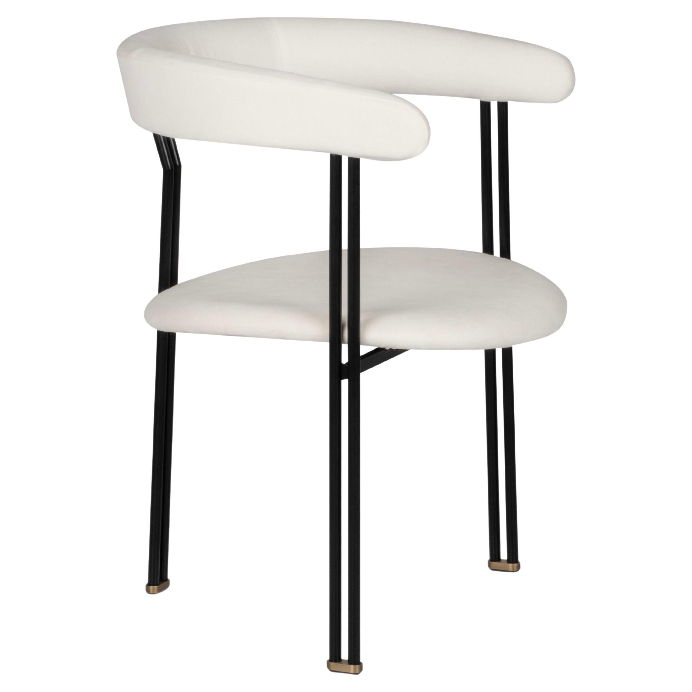 Modern Maia Dining Chairs, White HOLLY HUNT, Handmade in Portugal by Greenapple For Sale