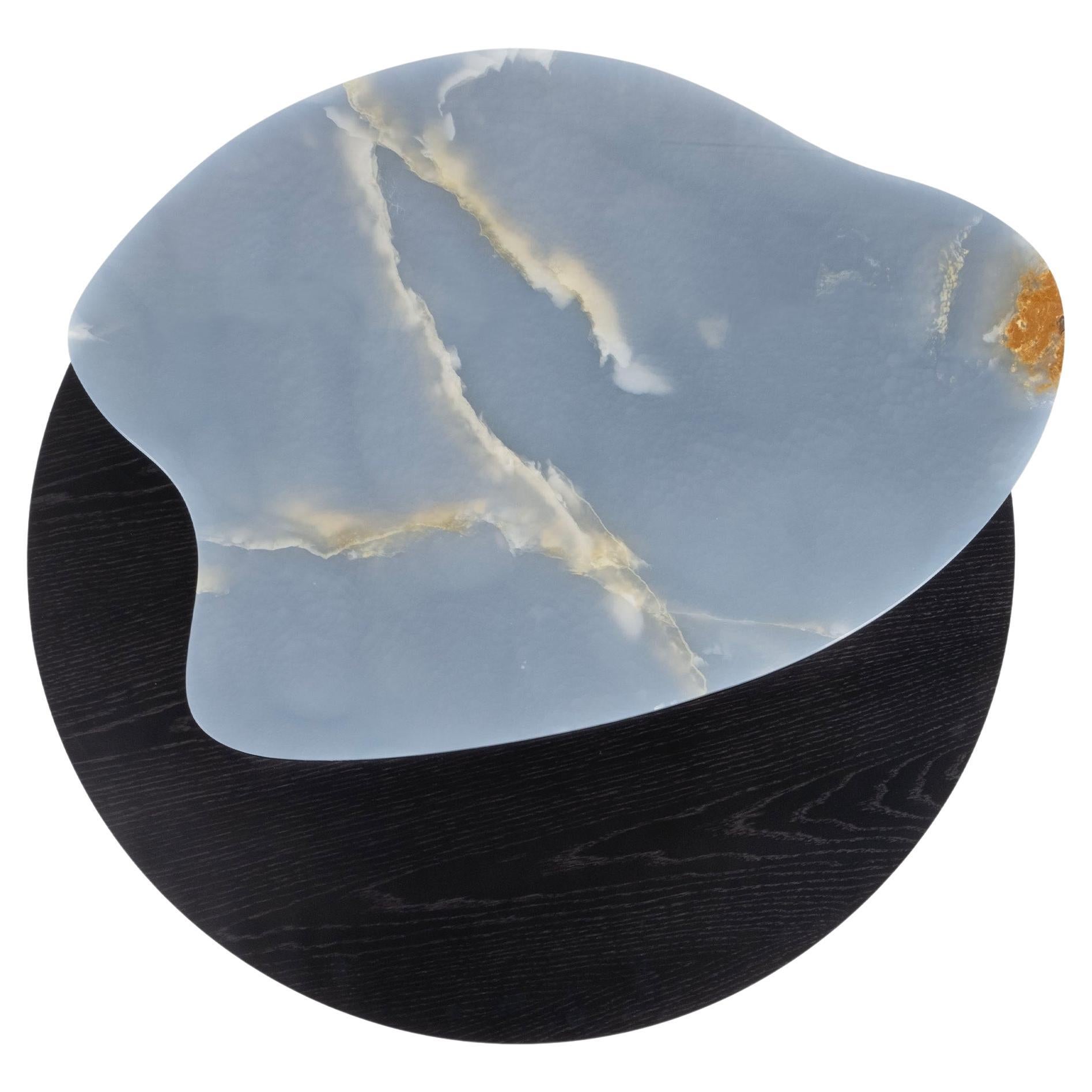 Organic Modern Bordeira Couchtische, Blauer Onyx, Handgemacht Portugal Greenapple
