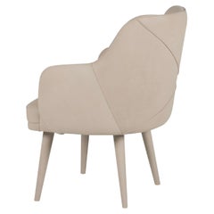 Modern Margot Dining Chairs, Beige Leather, Handmade in Portugal by Greenapple