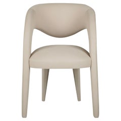 Modern Laurence Leather Dining Chairs, Nubuck, Handmade Portugal by Greenapple