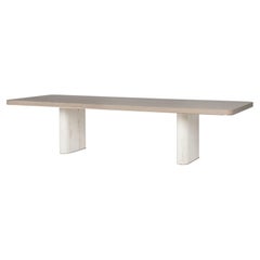 Modern Fall Dining Table Calacatta Marble Handmade in Portugal by Greenapple