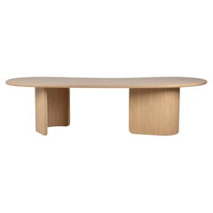 Organic Modern Armona Dining Table, American Oak, Handmade by Greenapple