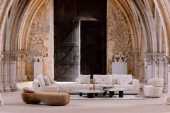 Bordeira Couchtisch im Mid-Century-Stil, Onyx-Messing, von Greenapple