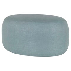 Puf otomano moderno gemelo ecológico, lino de algodón verde, hecho a mano por Greenapple