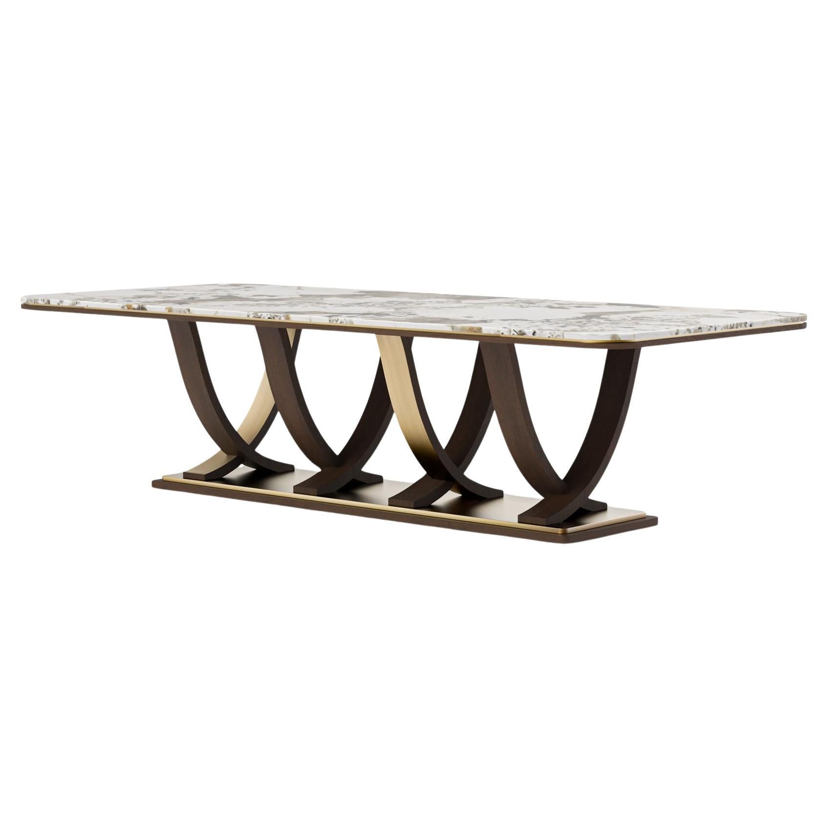 Table de salle à manger Fontaine en granit Patagonia fabriquée à la main par Greenapple en vente