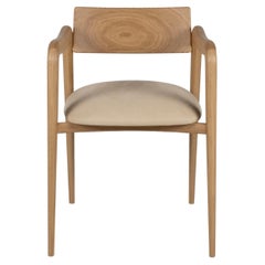 Modernes Anjos Esszimmerstühle Set/6, Eiche Leder, Handgefertigt Portugal von Greenapple