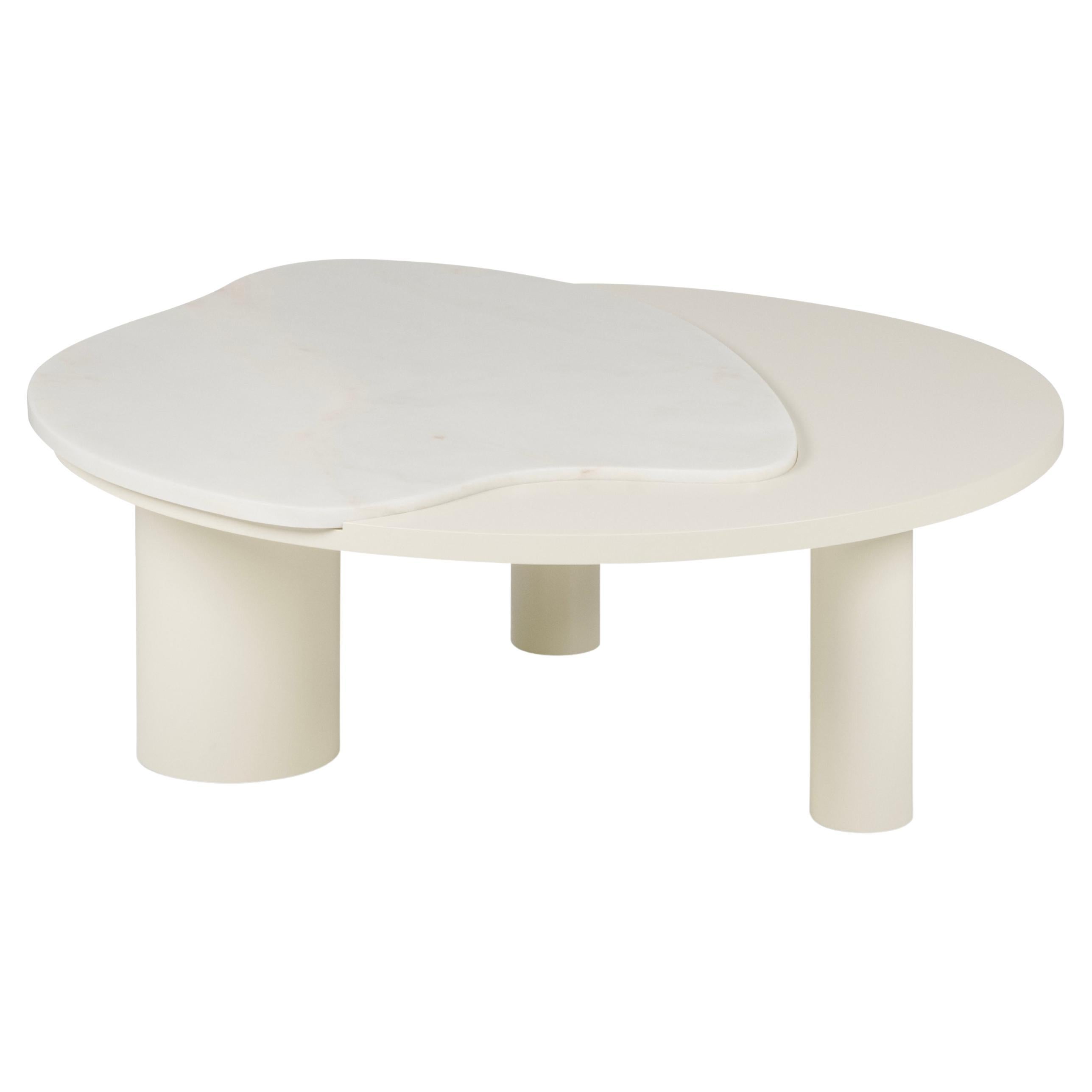 Table basse Bordeira moderne et organique, en marbre, fabriquée à la main au Portugal par Greenapple