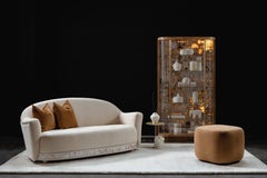 Art Deco Loveseat Sofa in the Style of 1930's Handmade Portugal by Greenapple