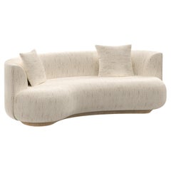 Organic Modern Twins Curved Sofa, DEDAR Boucle, Handmade Portugal by Greenapple