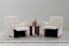 Modern Bordeira Stone Side Table, Pink Onyx, Handmade Portugal by Greenapple