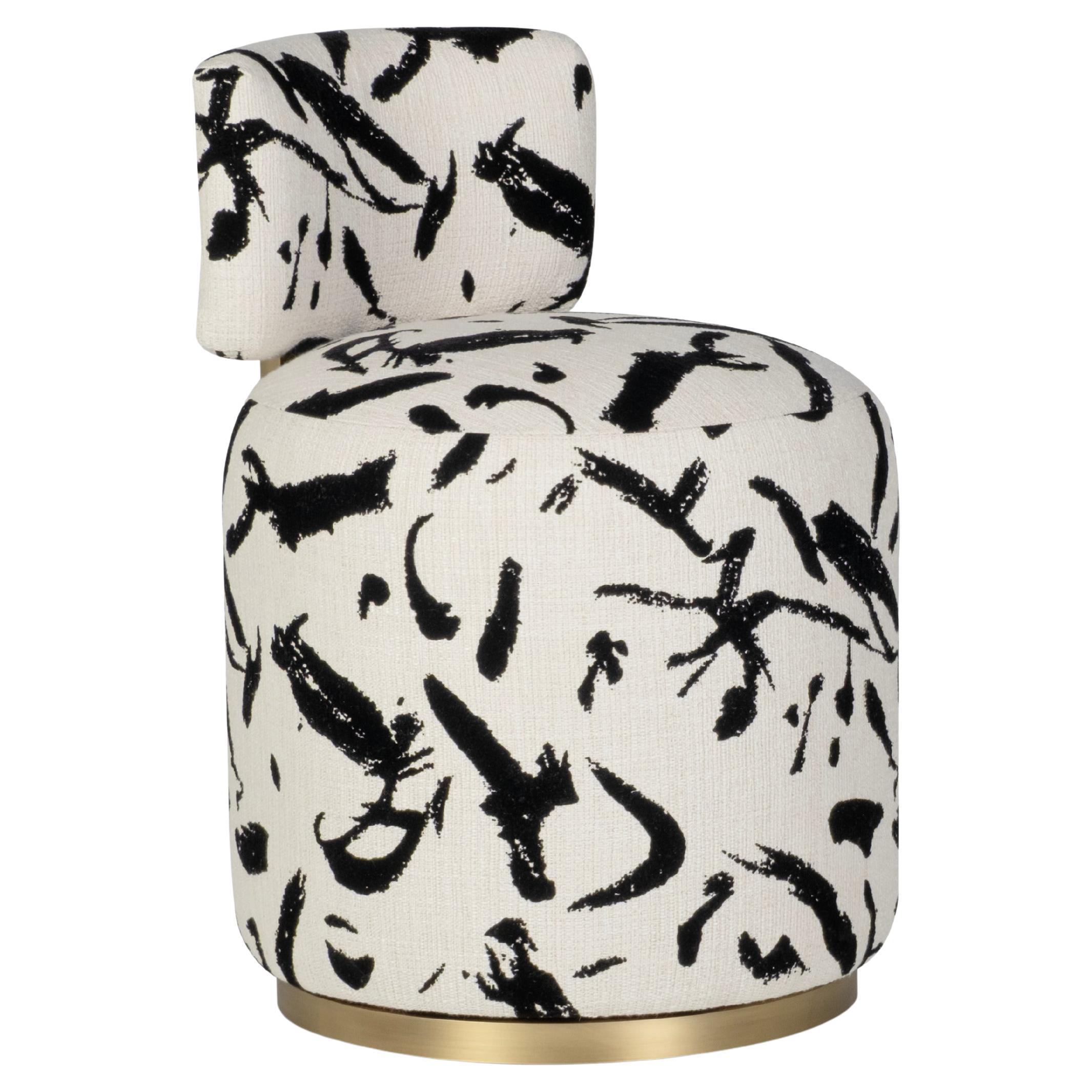 Grandes chaises modernes du milieu du siècle, pivotantes, en laiton, en velours Dedar, Greenapple