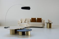 Contemporary Landscape Nesting Coffee Table Set/2 Travertine Handmade Greenapple