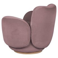 Sedia da salotto contemporanea Conchula, girevole, DEDAR Mohair, fatta a mano da Greenapple