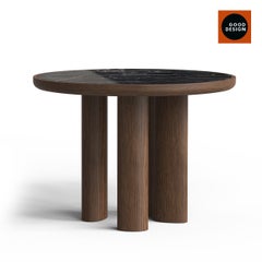 Tavolo da pranzo organico moderno Cerdeira, quarzite Golden Wave, fatto a mano Greenapple