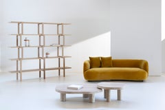 Art Deco Abito Curved Sofa, Dedar Cinnamon Mohair, Handmade Portugal Greenapple