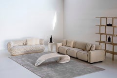 Contemporary Aesculus Marble Coffee Table, Calacatta Bianco, Handmade Greenapple