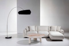 Organic Modern Bordeira Stone Coffee Table, Onyx, Handmade by Greenapple